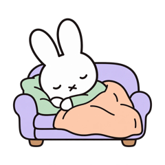 Miffy ngủ trên sofa ở cuối trang